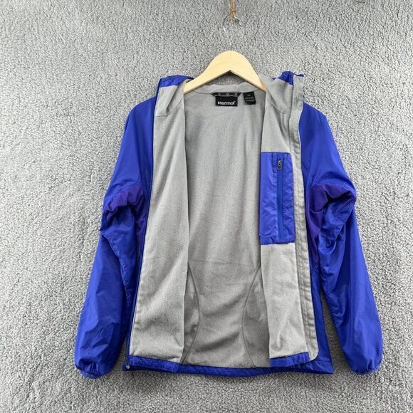 Marmot Womens Jacket Nylon Fleece Lined Windbreaker Royal Blue Size Small - Picture 3 of 15